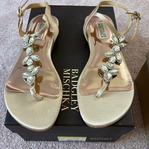 Badgley Mischka Jeweled Sandals
